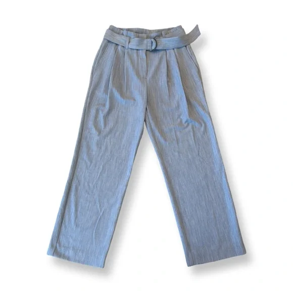 Nine West | Light Blue Belted Trouser Pants - Picture 1 of 4